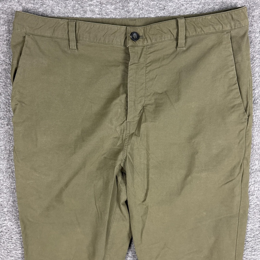 Vuori Pants Men 33(36x35) Green Tech V467 Tapered Golf Zip Pockets Chino Stretch